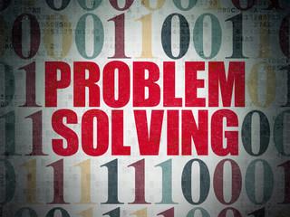 Finance concept: Problem Solving on Digital Data Paper background