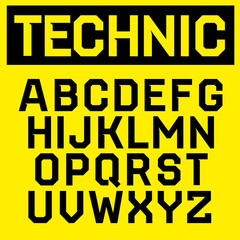 Modern hi-tech font