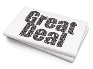 Finance concept: Great Deal on Blank Newspaper background