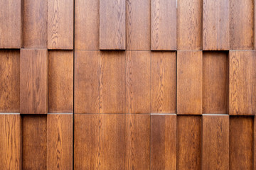 Brown wood plank wall panel
