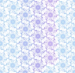 Fotobehang Ornate blue seamless geometrical patterns. Lace pattern vector © yereskonatasha