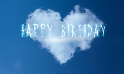 happy birthday background blue