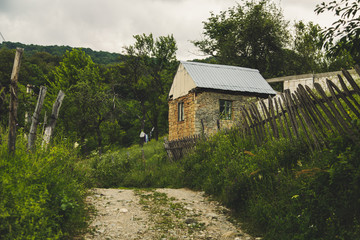 Fototapeta na wymiar Old traditional village in central Romania, rural concept