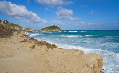 Half Moon Bay Atlantic Ocean coast - Caribbean tropical island - Saint John's - Antigua and Barbuda