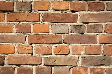 Old red bricks texture