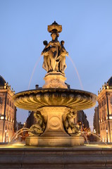 Fototapeta na wymiar Fontaine des Trois Grâces de la place de la Bourse à Bordeaux