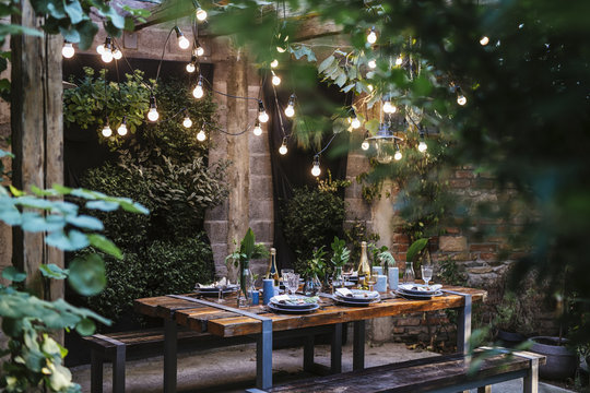 Decorated Outdoor Dining Table