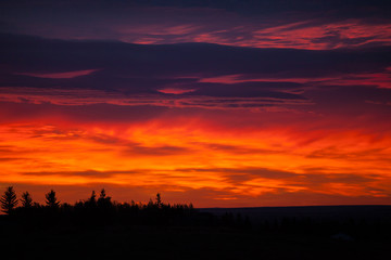 Colorful sky at sunrise