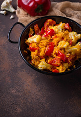 Stew vegetable in pan