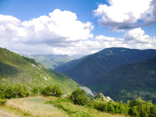 Fototapeta premium Berge von oben