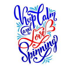 Spinner Time Lettering. Children's toy for hands. Hand spinner tricks. Banner element.