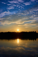 lake sunset landscape