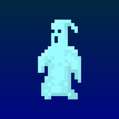 Fototapeta premium Pixel character ghost for games and applications