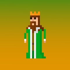 Pixel character king for games and applications