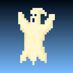 Obraz premium Pixel character ghost for games and applications
