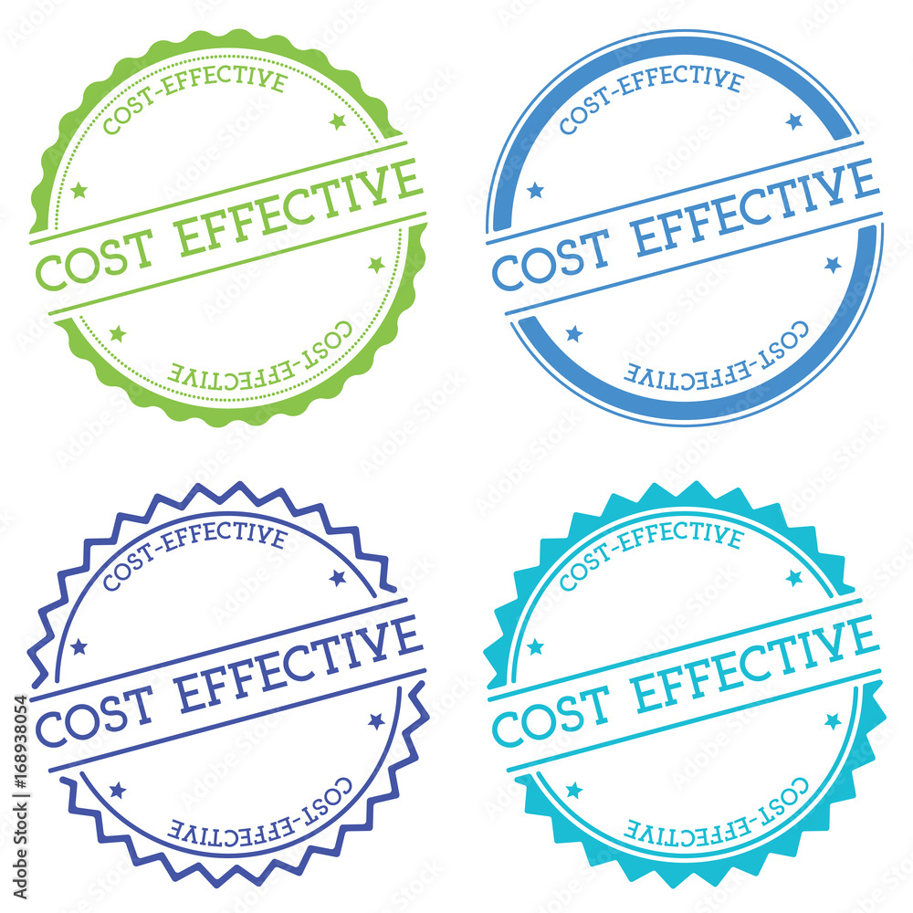 Poster cost-effective badge isolated on white background. flat style round label with text. circular emblem