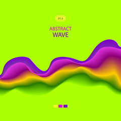 Abstract digital colorful futuristic wave on green background for brochure cover banner flyer or for advertising  different things