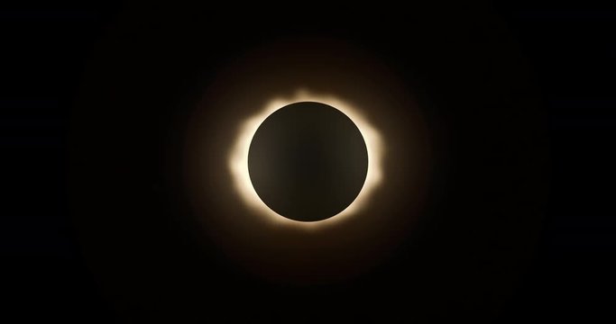A looping total solar eclipse animated sky element for superimposing into a custom scene.  	