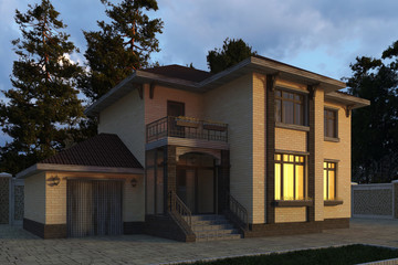 Building Photo Realistic Render 3D Illustration