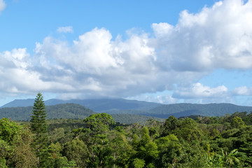 Clouds over the rainforest hills near Kuranda