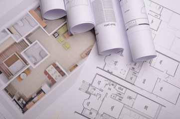Architectural plan. Engineering house drawings