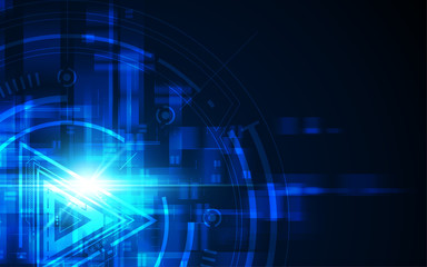 Obraz premium abstract digital connection networking security technology concept background