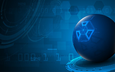 abstract hexagon cyber tech computing design concept background