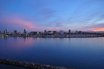 Naklejka premium Long Beach Skyline