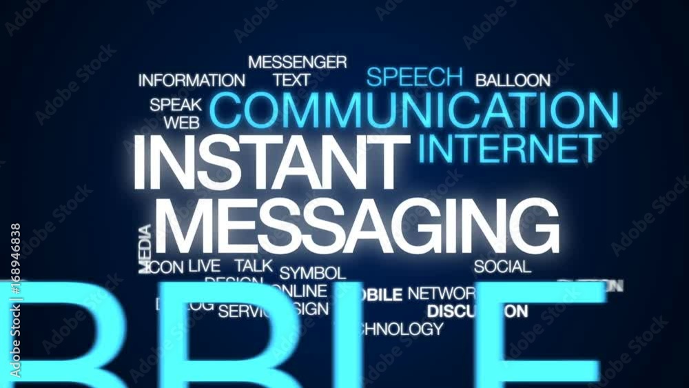Aufkleber instant messaging animated word cloud, text design animation.