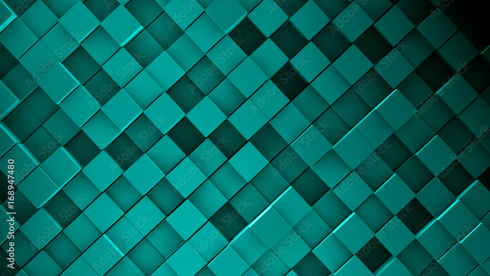 Poster abstract image of cubes background. 3d render
