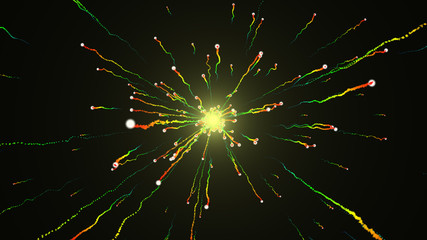 Fototapeta premium 3d rendering Holiday background with Glittering Star Particle. 8K Ultra HD Resolution