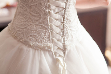 Fototapeta na wymiar Wedding dress with lacing