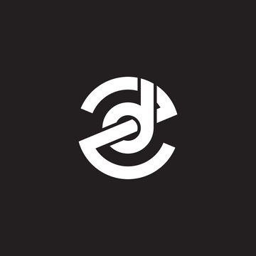 Initial lowercase letter logo zd, dz, d inside z, monogram rounded shape, white color on black background

