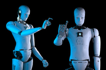 humanoid robot hand pointing
