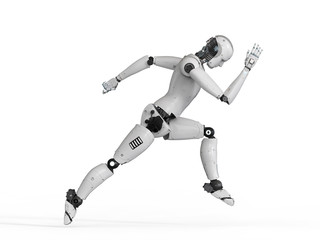 humanoid robot running