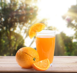 orange  on white wooden table