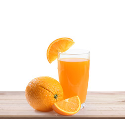 orange  on white wooden table