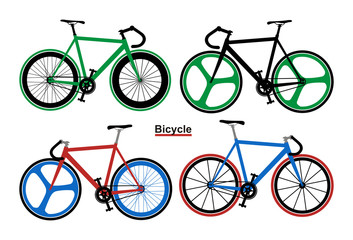 set bicycle vector