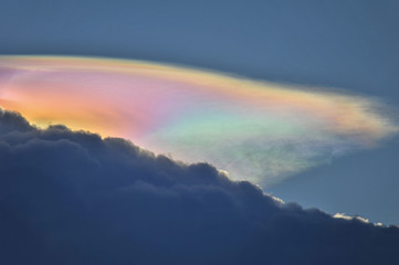 fire rainbow cloud phenomenon is a natural phenomenon called irisation or iridescence.