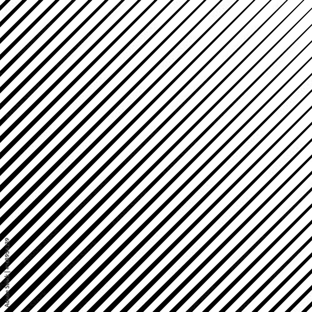 Poster Straigth diagonal stripes, parallel lines abstract geometric texture, pattern, vector halftone