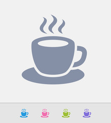 Coffee Cup - Granite Icons. A professional, pixel-perfect icon designed on a 32x32 pixel grid and redesigned on a 16x16 pixel grid for very small sizes