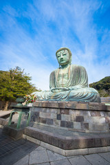 The great Buddha (Daibutsu) is a bronze statue of Amida Buddha at Kotokuin temple in Kamakura. Kanagawa,Japan.