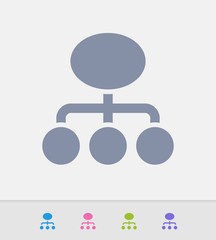 Management Diagram - Granite Icons. A professional, pixel-perfect icon designed on a 32x32 pixel grid and redesigned on a 16x16 pixel grid for very small sizes