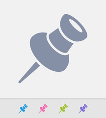 Paper Pin - Granite Icons. A professional, pixel-perfect icon designed on a 32x32 pixel grid and redesigned on a 16x16 pixel grid for very small sizes