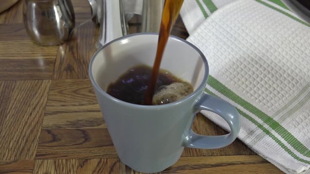 Pouring coffee slow motion
