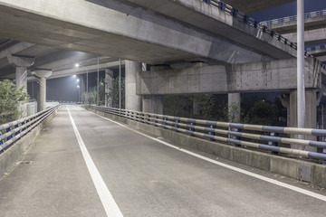 night view of Huangjuewan interchange in Chongqing,China.