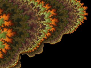 Fractal created based on the data. It is a mix of tundra,  pine forests and many other plants. Organic structure of the ornament resembles the natural conditions of the world