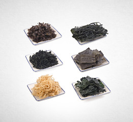 seaweed or dry seaweed on the background. © heinteh