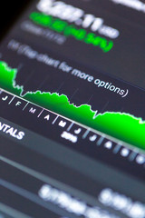 Stock Exchange Chart on Smart Phone
