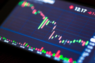 Stock Exchange Chart on Smart Phone